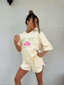 T-shirt VIBES - waniliowy
