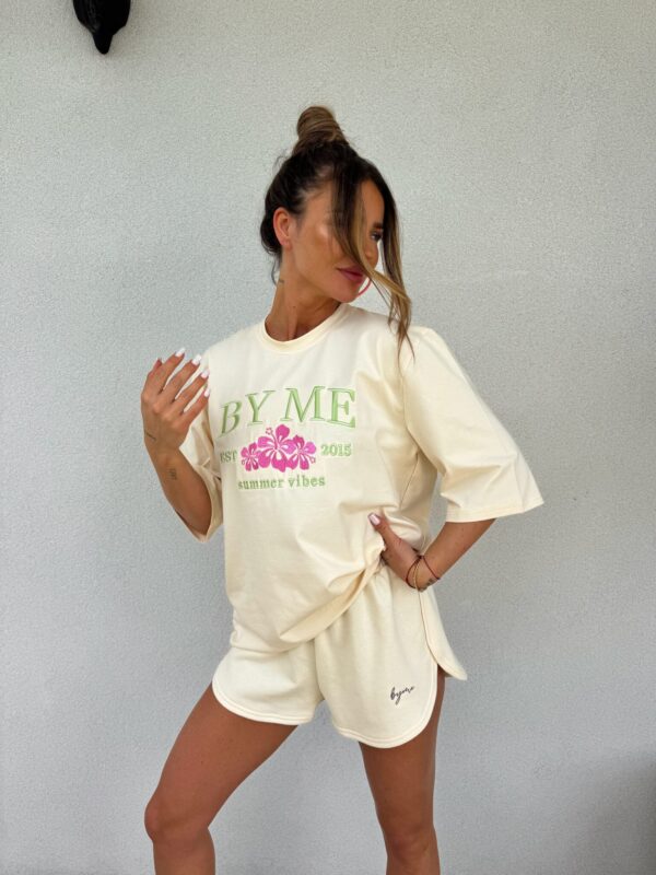 T-shirt VIBES - waniliowy