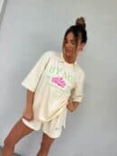 T-shirt VIBES - waniliowy
