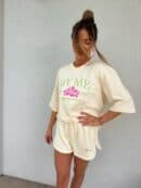 T-shirt VIBES - waniliowy