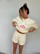 T-shirt VIBES - waniliowy