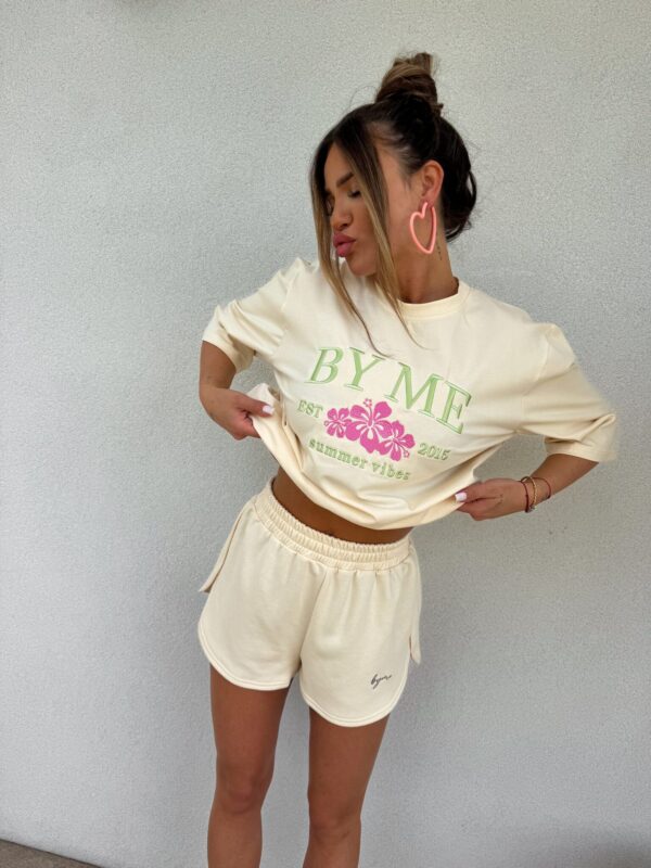T-shirt VIBES - waniliowy