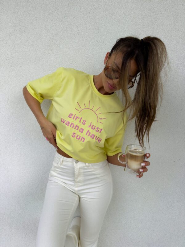 T-shirt HAVE SUN – cytrynowy T-shirt HAVE SUN – cytrynowy