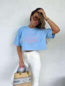 T-shirt HAVE SUN – niebieski T-shirt HAVE SUN – niebieski