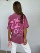 Dekatyzowany t-shirt WILL BE OK - brudny róż Dekatyzowany t-shirt WILL BE OK - brudny róż