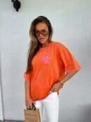 Dekatyzowany t-shirt WILL BE OK - pomarańczowy Dekatyzowany t-shirt WILL BE OK - pomarańczowy