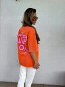 Dekatyzowany t-shirt WILL BE OK - pomarańczowy Dekatyzowany t-shirt WILL BE OK - pomarańczowy