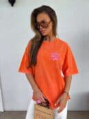 Dekatyzowany t-shirt WILL BE OK - pomarańczowy Dekatyzowany t-shirt WILL BE OK - pomarańczowy