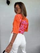 Dekatyzowany t-shirt WILL BE OK - pomarańczowy Dekatyzowany t-shirt WILL BE OK - pomarańczowy