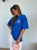Dekatyzowany t-shirt WILL BE OK - chabrowy Dekatyzowany t-shirt WILL BE OK - chabrowy