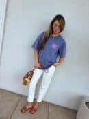 Dekatyzowany t-shirt WILL BE OK - jeansowy Dekatyzowany t-shirt WILL BE OK - jeansowy