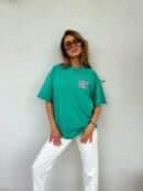 Dekatyzowany t-shirt WILL BE OK - jasny zielony Dekatyzowany t-shirt WILL BE OK - jasny zielony