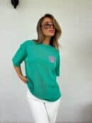 Dekatyzowany t-shirt WILL BE OK - jasny zielony Dekatyzowany t-shirt WILL BE OK - jasny zielony