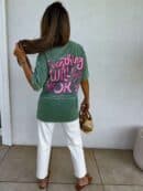 Dekatyzowany t-shirt WILL BE OK - rozbielony khaki Dekatyzowany t-shirt WILL BE OK - rozbielony khaki