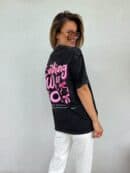 Dekatyzowany t-shirt WILL BE OK - czarny Dekatyzowany t-shirt WILL BE OK - czarny
