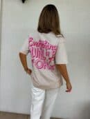 Dekatyzowany t-shirt WILL BE OK - jasny beż Dekatyzowany t-shirt WILL BE OK - jasny beż