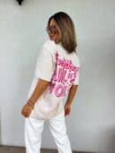 Dekatyzowany t-shirt WILL BE OK - jasny beż Dekatyzowany t-shirt WILL BE OK - jasny beż