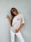 Dekatyzowany t-shirt WILL BE OK - jasny beż Dekatyzowany t-shirt WILL BE OK - jasny beż