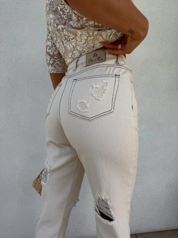 Jeansy MOM FIT PREMIUM – beżowe