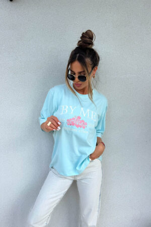 T-shirt VIBES - błękitny