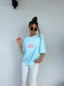 T-shirt VIBES - błękitny