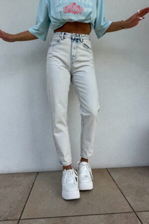 Jeansy MOM FIT – light blue