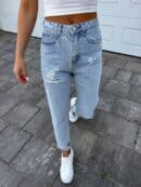 Jeansy MOM FIT PREMIUM – jeansowe Jeansy MOM FIT PREMIUM – jeansowe