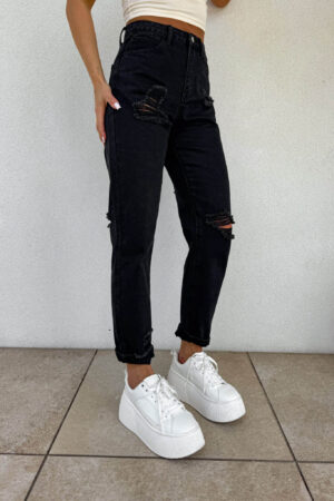 Jeansy MOM FIT PREMIUM – czarne