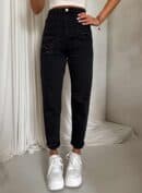 Jeansy MOM FIT PREMIUM – czarne Jeansy MOM FIT PREMIUM – czarne