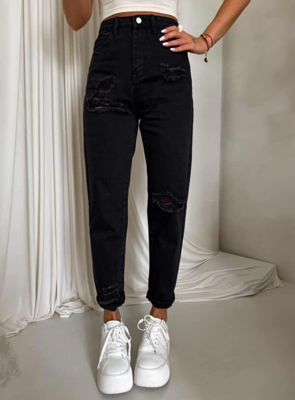 Jeansy MOM FIT PREMIUM – czarne Jeansy MOM FIT PREMIUM – czarne