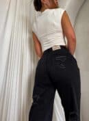 Jeansy MOM FIT PREMIUM – czarne Jeansy MOM FIT PREMIUM – czarne