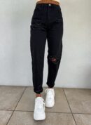 Jeansy MOM FIT PREMIUM – czarne Jeansy MOM FIT PREMIUM – czarne