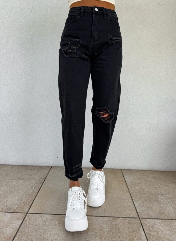 Jeansy MOM FIT PREMIUM – czarne Jeansy MOM FIT PREMIUM – czarne