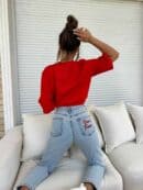 Jeansy MOM FIT DON'T TOUCH – jeansowe Jeansy MOM FIT DON'T TOUCH – jeansowe